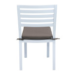 DEXTER - sedia da giardino in alluminio impilabile con cuscino