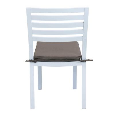 DEXTER - sedia da giardino in alluminio impilabile con cuscino