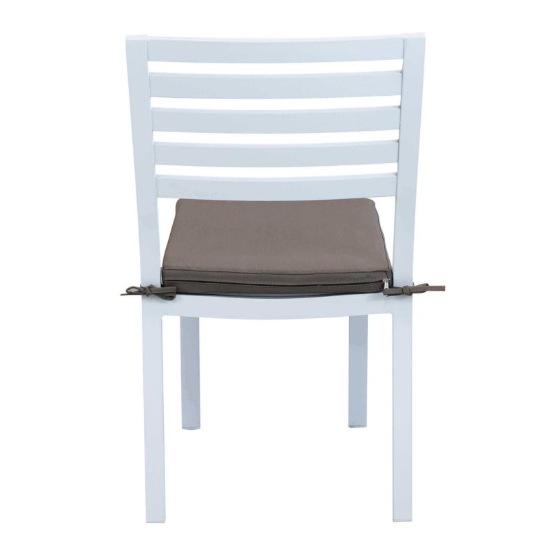 DEXTER - sedia da giardino in alluminio impilabile con cuscino