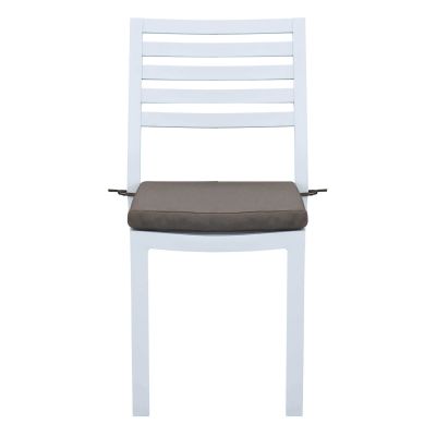 DEXTER - sedia da giardino in alluminio impilabile con cuscino