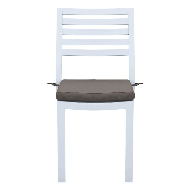 DEXTER - sedia da giardino in alluminio impilabile con cuscino