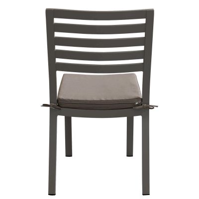 DEXTER - sedia da giardino in alluminio impilabile con cuscino