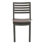 DEXTER - sedia da giardino in alluminio impilabile con cuscino