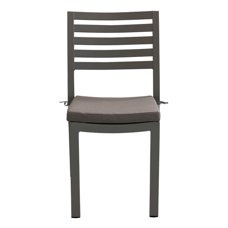 DEXTER - sedia da giardino in alluminio impilabile con cuscino