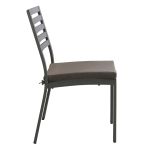 DEXTER - sedia da giardino in alluminio impilabile con cuscino