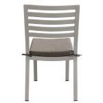 DEXTER - sedia da giardino in alluminio impilabile con cuscino