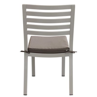 DEXTER - sedia da giardino in alluminio impilabile con cuscino