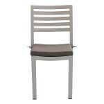 DEXTER - sedia da giardino in alluminio impilabile con cuscino