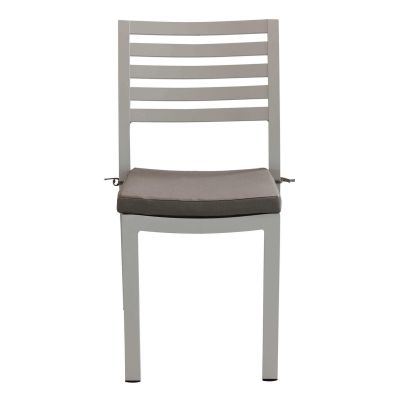 DEXTER - sedia da giardino in alluminio impilabile con cuscino