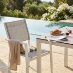 VENUS - poltrona da giardino in alluminio e textilene impilabile