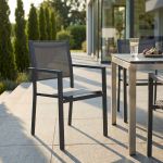 VENUS - poltrona da giardino in alluminio e textilene impilabile