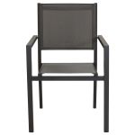 VENUS - poltrona da giardino in alluminio e textilene impilabile