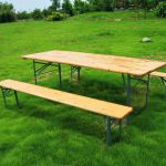 Set birreria con tavolo e due panche 220 x 70 cm