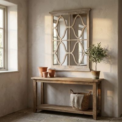 specchio in paulownia e mdf industrial