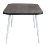 AURORA - tavolo in alluminio con ripiano effetto legno