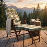 FAGGI PRO - poltrona sdraio 4 posizioni completo di cuscino con poggiapiedi