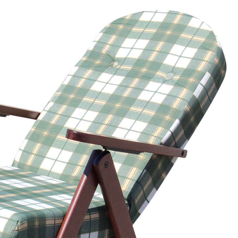 FAGGI PRO - poltrona sdraio 4 posizioni completo di cuscino con poggiapiedi