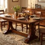 DUSTIN - tavolo da pranzo allungabile in legno massello cm 160/340 X 85