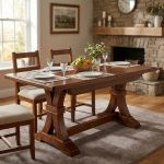 DUSTIN - tavolo da pranzo allungabile in legno massello cm 160/340 X 85