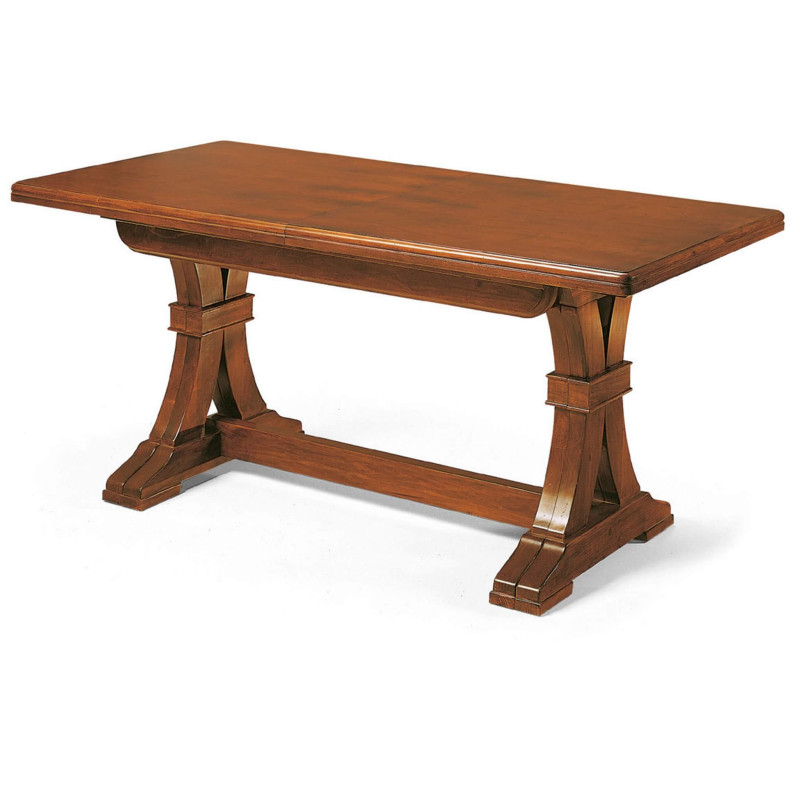 DUSTIN - tavolo da pranzo allungabile in legno massello cm 160/340 X 85