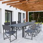 ARGENTUM - tavolo da giardino allungabile in alluminio da 220