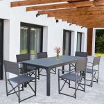 ARGENTUM - tavolo da giardino allungabile in alluminio da 220