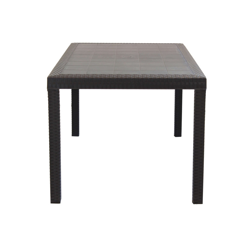 CALIGOLA - set tavolo in alluminio e teak cm 150 x 90 x 74 h con 6 sedie Alma