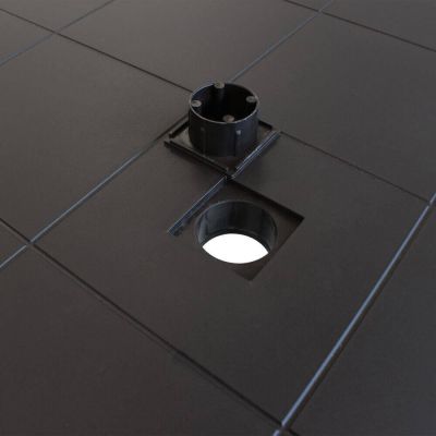 CALIGOLA - set tavolo in alluminio e teak cm 150 x 90 x 74 h con 4 poltrone Alma