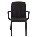 CALIGOLA - set tavolo in alluminio e teak cm 150 x 90 x 74 h con 4 poltrone Alma