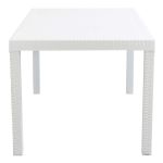 CALIGOLA - set tavolo in resina effetto rattan cm 150 x 90 x 74 h con 6 sedie Alma