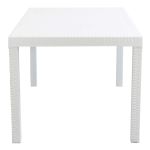 CALIGOLA - set tavolo in alluminio e teak cm 150 x 90 x 74 h con 6 poltrone Alma