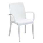 CALIGOLA - set tavolo in alluminio e teak cm 150 x 90 x 74 h con 6 poltrone Alma