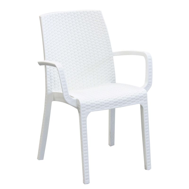 CALIGOLA - set tavolo in alluminio e teak cm 150 x 90 x 74 h con 6 poltrone Alma