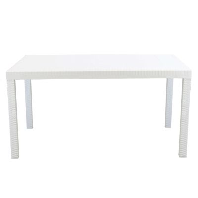 CALIGOLA - set tavolo in alluminio e teak cm 150 x 90 x 74 h con 6 poltrone Alma