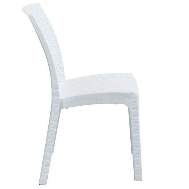 CALIGOLA - set tavolo in resina effetto rattan cm 150 x 90 x 74 h con 4 sedie Alma