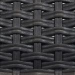 CALIGOLA - set tavolo in resina effetto rattan cm 150 x 90 x 74 h con 6 sedie Alma