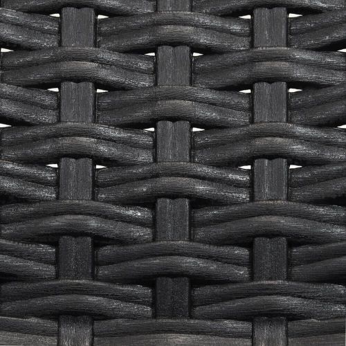 CALIGOLA - set tavolo in resina effetto rattan cm 150 x 90 x 74 h con 4 poltrone Alma