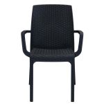 CALIGOLA - set tavolo in resina effetto rattan cm 150 x 90 x 74 h con 4 poltrone Alma