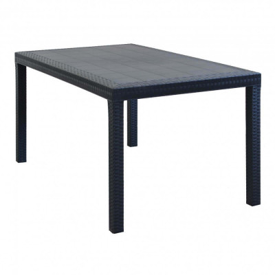 CALIGOLA - set tavolo in alluminio e teak cm 150 x 90 x 74 h con 4 sedie e 2 poltrone Alma