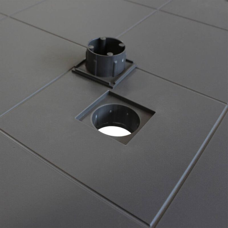 CALIGOLA - set tavolo in resina effetto rattan cm 80 x 80 x 74 h con 4 sedie Alma