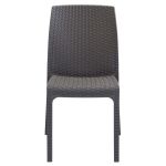 CALIGOLA - set tavolo in resina effetto rattan cm 80 x 80 x 74 h con 4 sedie Alma