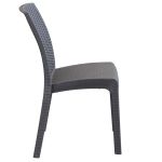 CALIGOLA - set tavolo in resina effetto rattan cm 80 x 80 x 74 h con 4 sedie Alma