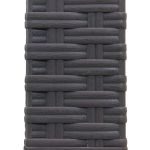 CALIGOLA - set tavolo in resina effetto rattan cm 80 x 80 x 74 h con 4 poltrone Alma