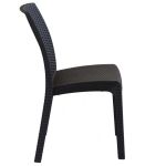 CALIGOLA - set tavolo in resina effetto rattan cm 80 x 80 x 74 h con 4 sedie Alma