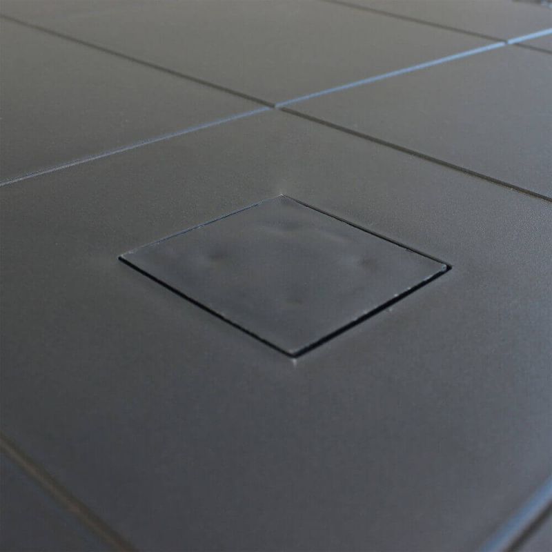 CALIGOLA - set tavolo in resina effetto rattan cm 80 x 80 x 74 h con 4 poltrone Alma