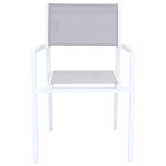 DEXTER - set tavolo in alluminio cm 200/300 x 100 x 74 h con 8 poltrone Aulus