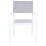 DEXTER - set tavolo in alluminio cm 200/300 x 100 x 74 h con 8 sedie e 2 poltrone Aulus