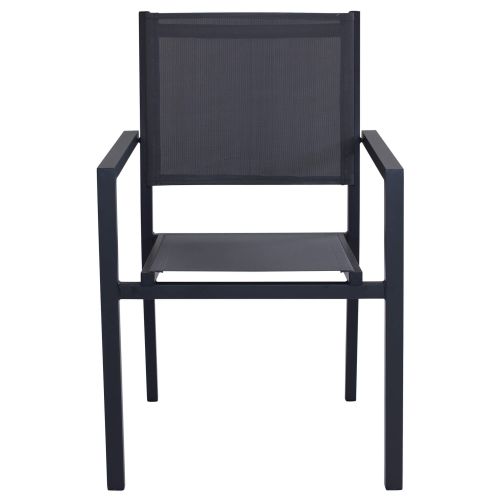 DEXTER - set tavolo in alluminio cm 160/240 x 90 x 75 h con 4 poltrone Venus