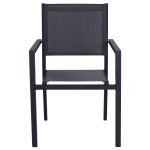 DEXTER - set tavolo in alluminio cm 160/240 x 90 x 75 h con 6 poltrone Venus