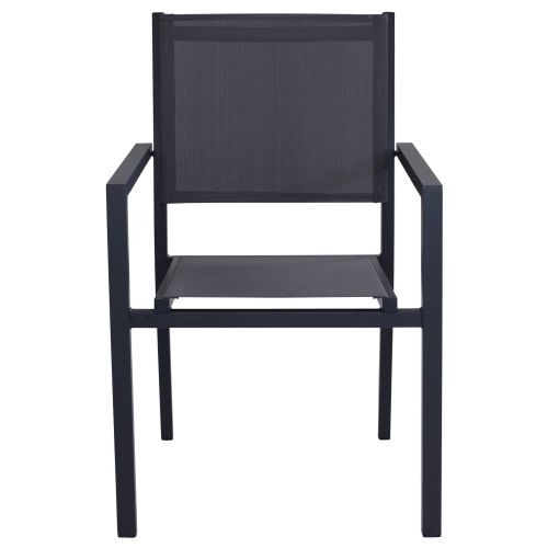 DEXTER - set tavolo in alluminio cm 160/240 x 90 x 75 h con 6 poltrone Venus